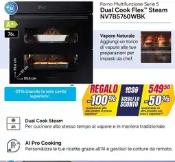 Trony SAMSUNG Dual Cook Flex Steam NV7B5760WBK offerta