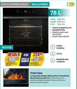 Trony Hisense Forno Multifunzione B164223EPBG offerta