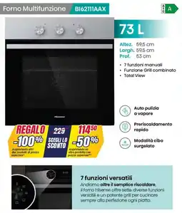 Trony Hisense Forno Multifunzione B162111AAX offerta