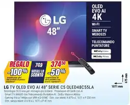 Trony LG TV OLED EVO AI 48" SERIE C5 OLED48C55LA offerta