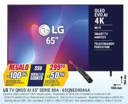 Trony LG TV QNED AI 65" SERIE 80A - 65QNED80A6A offerta
