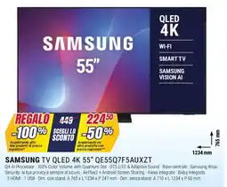 Trony SAMSUNG TV QLED 4K 55" QE55Q7F5AUXZT offerta