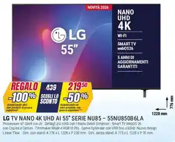 Trony LG TV NANO 4K UHD AI 55" SERIE NU85 - 55NU850B6LA offerta