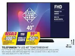 Trony TELEFUNKEN TV LED 40" TE40759B50V4F offerta