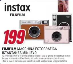 Trony Instax fujifilm macchina fotografica istantanea mini evo offerta