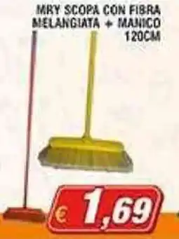 Maury's Mry scopa con fibra melangiata+manico offerta