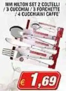 Maury's Mm hilton set 2 coltelli /3 cucchiai/3 forchette/ 4 cucchiaini caffe' offerta