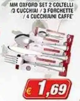 Maury's Mm oxford set 2 coltelli 3 cucchiai/3 forchette /4 cucchiaini caffe offerta