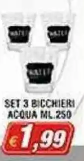 Maury's Set 3 bicchieri acqua offerta