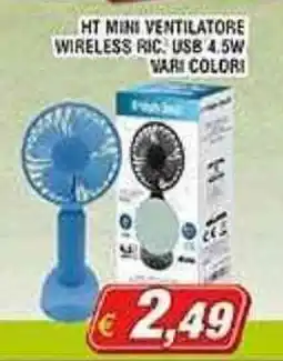 Maury's Ht mini ventilatore wireless ric. usb offerta