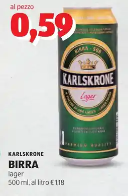 ALDI Karlskrone birra offerta