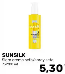 Iper Tosano SUNSILK Siero crema seta/spray seta offerta