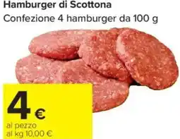 Carrefour Market Hamburger di Scottona offerta