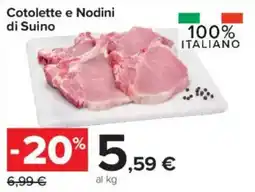 Carrefour Market Cotolette e Nodini di Suino offerta