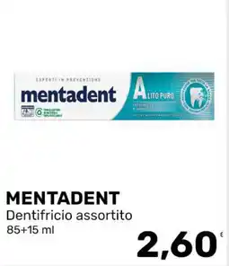 Iper Tosano MENTADENT Dentifricio offerta