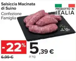 Carrefour Market Salsiccia Macinata di Suino offerta