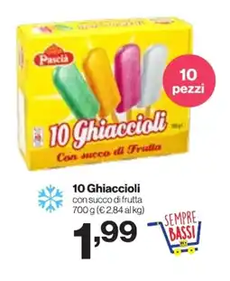 In'S Mercato Pascia 10 Ghiaccioli con succo di frutta offerta