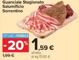 Carrefour Market Guanciale Stagionato Salumificio Sorrentino offerta