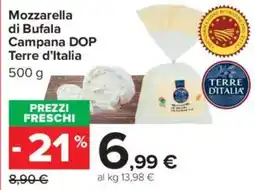 Carrefour Market Mozzarella di Bufala Campana DOP Terre d'Italia offerta
