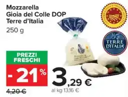 Carrefour Market Mozzarella Gioia del Colle DOP Terre d'Italia offerta