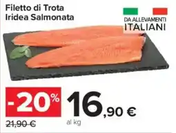 Carrefour Market Filetto di Trota Iridea Salmonata offerta