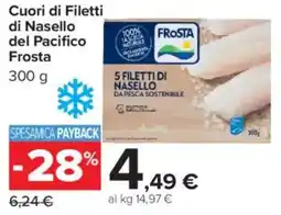 Carrefour Market Cuori di Filetti di Nasello del Pacifico Frosta offerta