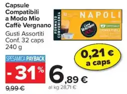 Carrefour Market Capsule Compatibili a Modo Mio Caffè Vergnano offerta