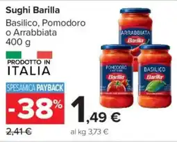 Carrefour Market Sughi Barilla Basilico, Pomodoro o Arrabbiata offerta