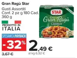 Carrefour Market Gran Ragù Star offerta