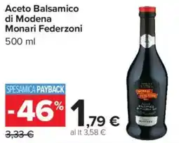 Carrefour Market Aceto Balsamico di Modena Monari Federzoni offerta