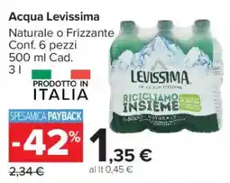 Carrefour Market Acqua Levissima offerta