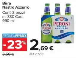 Carrefour Market Birra Nastro Azzurro offerta