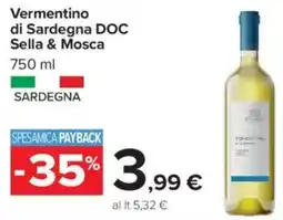 Carrefour Market Vermentino di Sardegna DOC Sella & Mosca offerta
