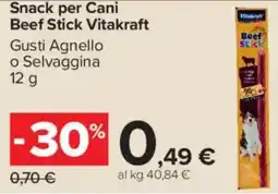 Carrefour Market Snack per Cani Beef Stick Vitakraft offerta