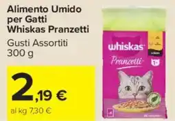 Carrefour Market Alimento Umido per Gatti Whiskas Pranzetti offerta