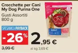 Carrefour Market Crocchette per Cani My Dog Purina One offerta