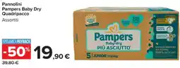 Carrefour Market Pannolini Pampers Baby Dry Quadripacco offerta