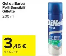 Carrefour Market Gel da Barba Pelli Sensibili Gillette offerta