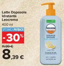 Carrefour Market Latte Doposole Idratante Leocrema offerta