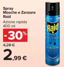 Carrefour Market Spray Mosche e Zanzare Raid offerta
