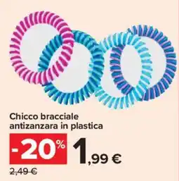Carrefour Market Chicco bracciale antizanzara in plastica offerta
