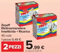 Carrefour Market Zzpaff Elettroemanatore Insetticida + Ricarica offerta
