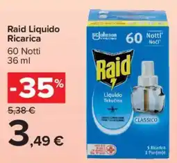 Carrefour Market Raid Liquido Ricarica offerta