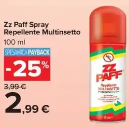 Carrefour Market Zz Paff Spray Repellente Multinsetto offerta