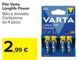 Carrefour Market Pile Varta Longlife Power offerta