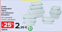 Carrefour Market Linea Contenitori Vetro con Chiusura Ermetica offerta