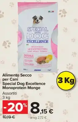 Carrefour Market Alimento Secco per Cani Special Dog Excellence Monoprotein Monge offerta