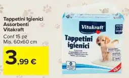Carrefour Market Tappetini Igienici Assorbenti Vitakraft offerta
