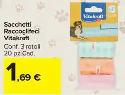 Carrefour Market Sacchetti Raccoglifeci Vitakraft offerta