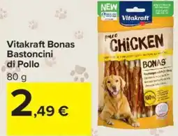 Carrefour Market Vitakraft Bonas Bastoncini di Pollo offerta